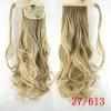 Velcro ponytail curly hair, ponytail synthetic fiber hair extension details Picture